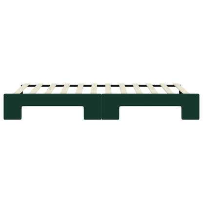 vidaXL Tagesbett Ausziehbar Dunkelgrün 80x200 cm Samt