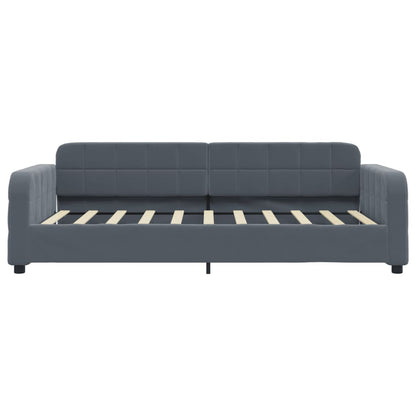 vidaXL Tagesbett Ausziehbar Dunkelgrau 90x190 cm Samt