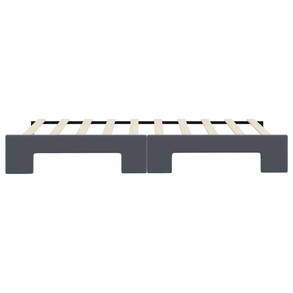 vidaXL Tagesbett Ausziehbar Dunkelgrau 90x190 cm Samt