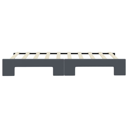 vidaXL Tagesbett Ausziehbar Dunkelgrau 90x190 cm Samt