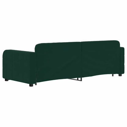 vidaXL Tagesbett Ausziehbar mit Schubladen Dunkelgrün 80x200 cm Samt