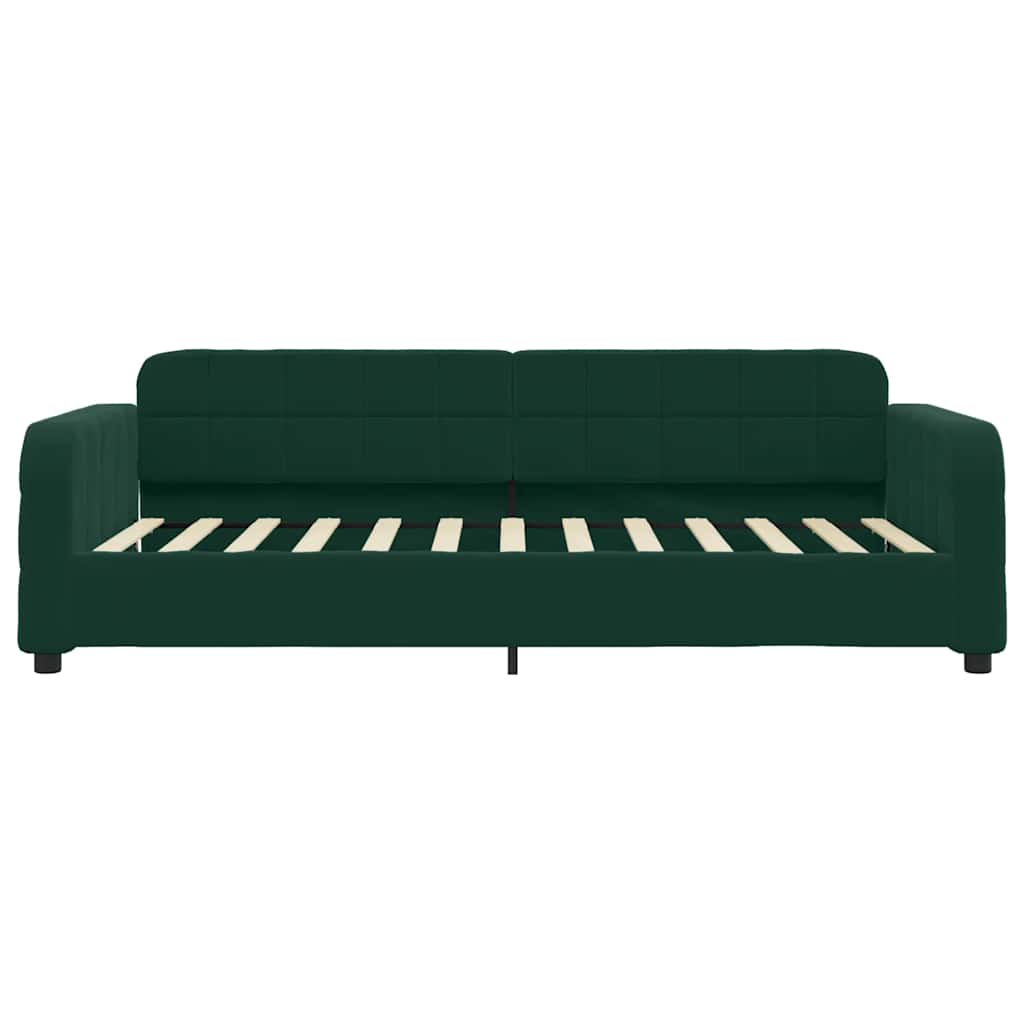 vidaXL Tagesbett Ausziehbar mit Schubladen Dunkelgrün 80x200 cm Samt