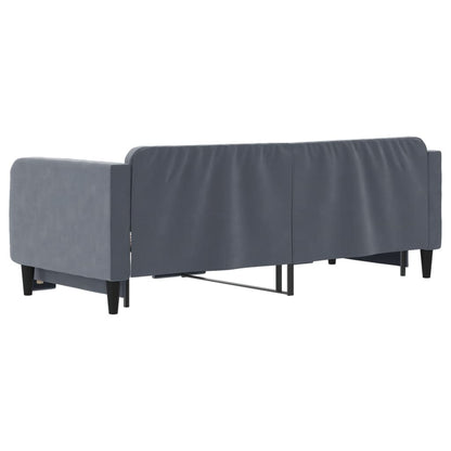 vidaXL Tagesbett Ausziehbar Dunkelgrau 80x200 cm Samt