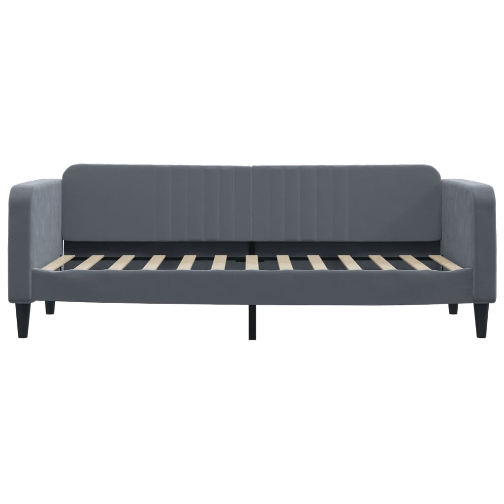 vidaXL Tagesbett Ausziehbar Dunkelgrau 80x200 cm Samt