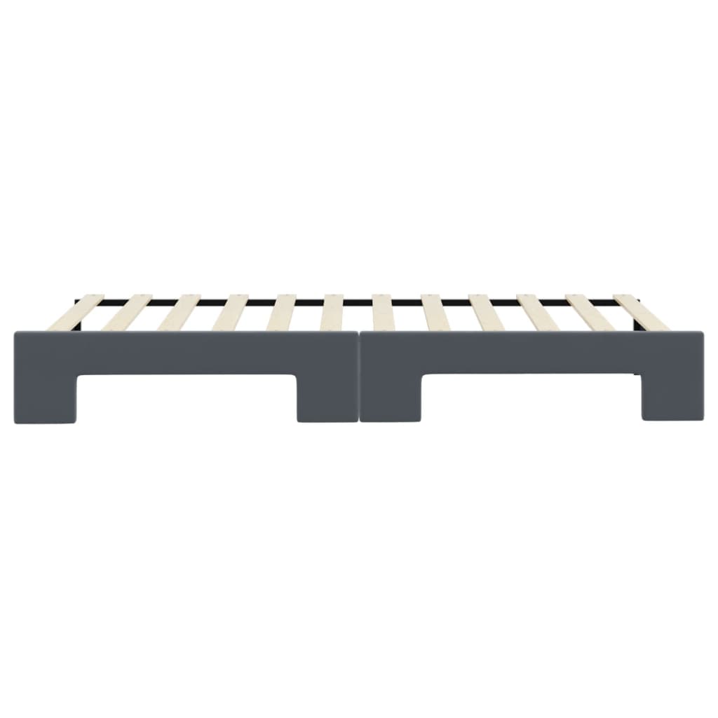 vidaXL Tagesbett Ausziehbar Dunkelgrau 80x200 cm Samt