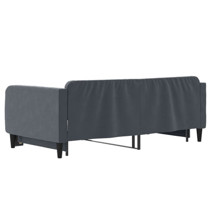 vidaXL Tagesbett Ausziehbar Dunkelgrau 90x190 cm Samt