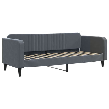vidaXL Tagesbett Ausziehbar Dunkelgrau 90x190 cm Samt
