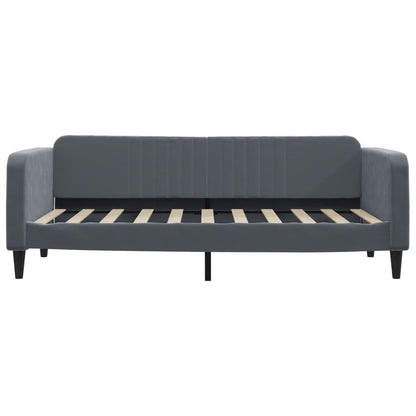 vidaXL Tagesbett Ausziehbar Dunkelgrau 90x190 cm Samt
