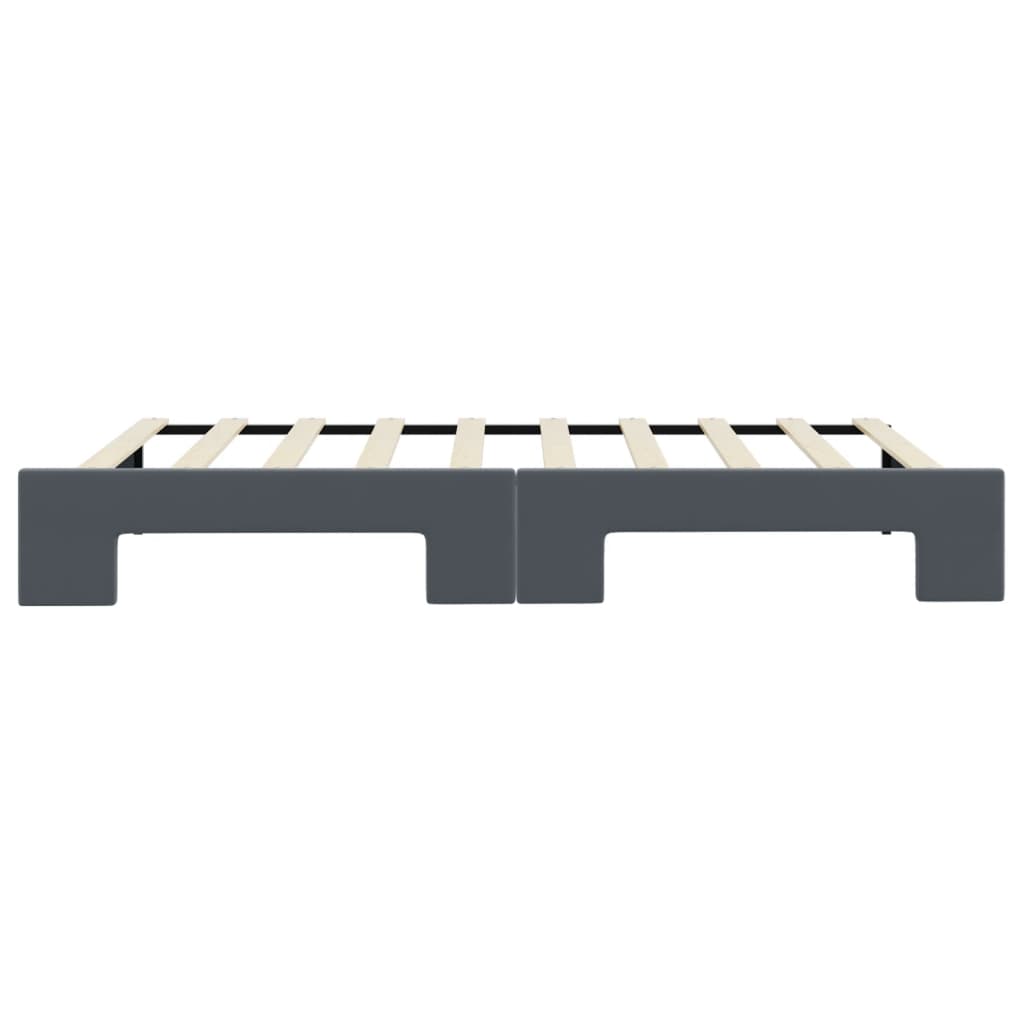 vidaXL Tagesbett Ausziehbar Dunkelgrau 90x190 cm Samt
