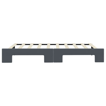 vidaXL Tagesbett Ausziehbar Dunkelgrau 90x190 cm Samt