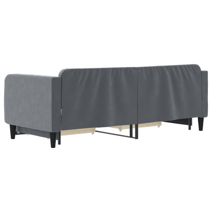 vidaXL Tagesbett Ausziehbar mit Schubladen Dunkelgrau 80x200 cm Samt