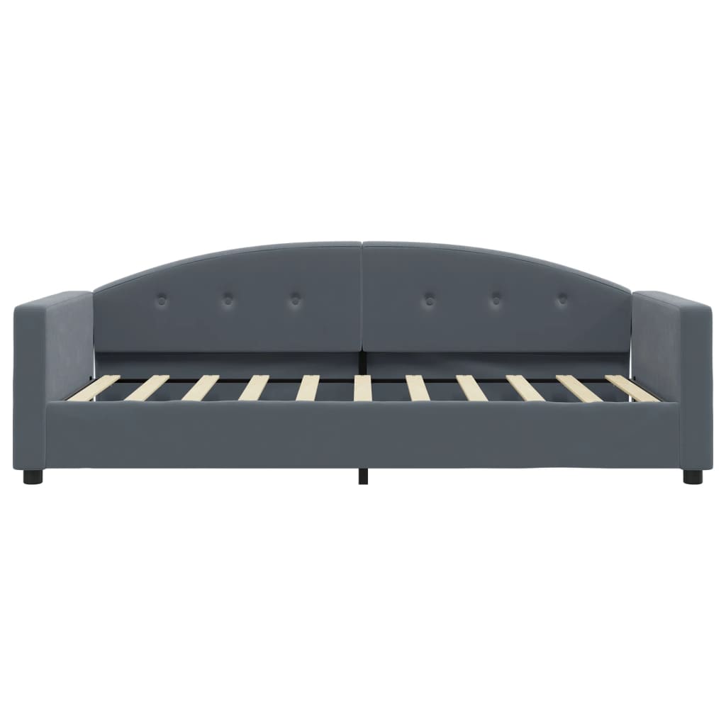 vidaXL Tagesbett mit Matratze Dunkelgrau 90x190 cm Samt