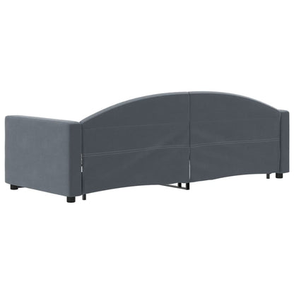 vidaXL Tagesbett Ausziehbar Dunkelgrau 80x200 cm Samt