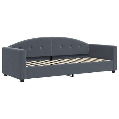 vidaXL Tagesbett Ausziehbar Dunkelgrau 80x200 cm Samt