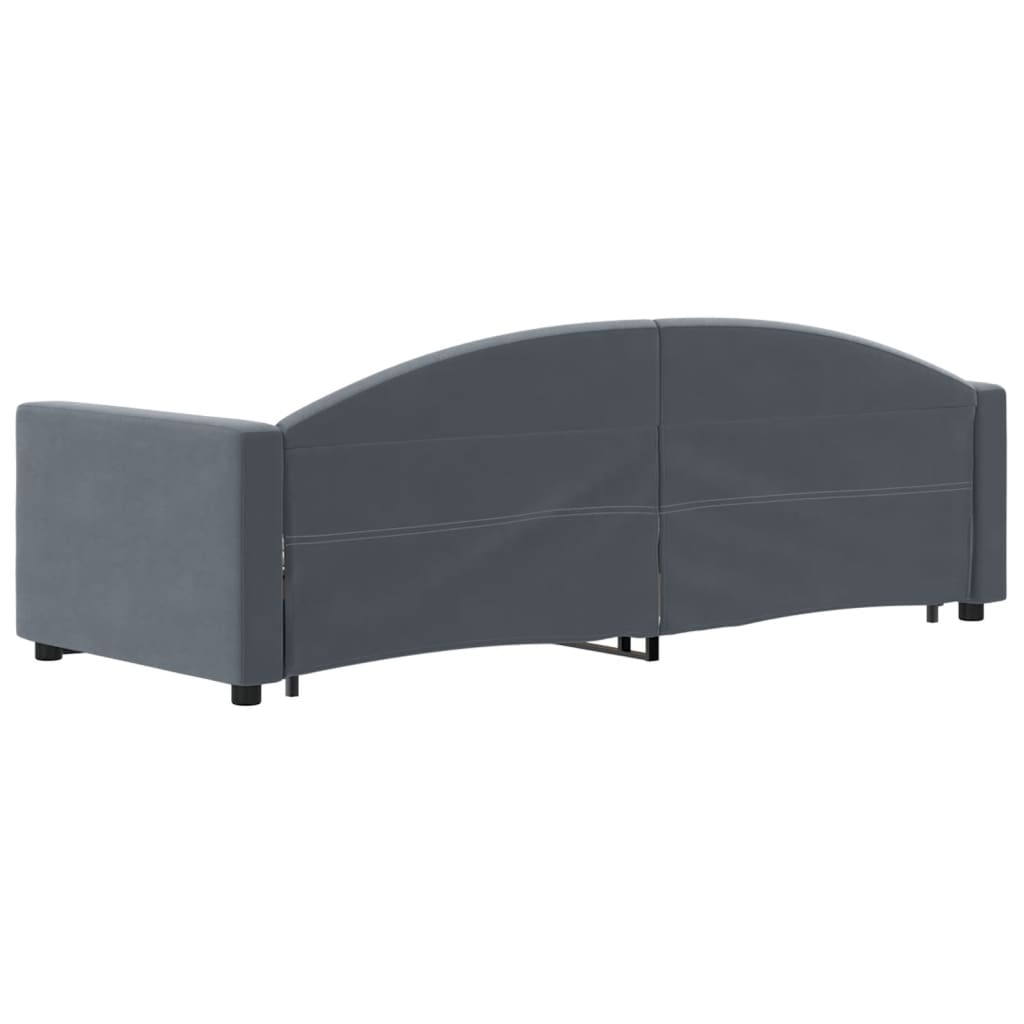 vidaXL Tagesbett Ausziehbar mit Schubladen Dunkelgrau 80x200 cm Samt