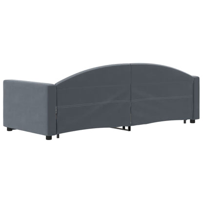 vidaXL Tagesbett Ausziehbar mit Schubladen Dunkelgrau 80x200 cm Samt