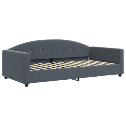 vidaXL Tagesbett Ausziehbar mit Schubladen Dunkelgrau 100x200 cm Samt