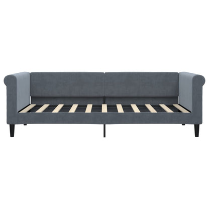 vidaXL Tagesbett mit Matratze Dunkelgrau 90x190 cm Samt