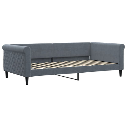 vidaXL Tagesbett Ausziehbar mit Schubladen Dunkelgrau 100x200 cm Samt