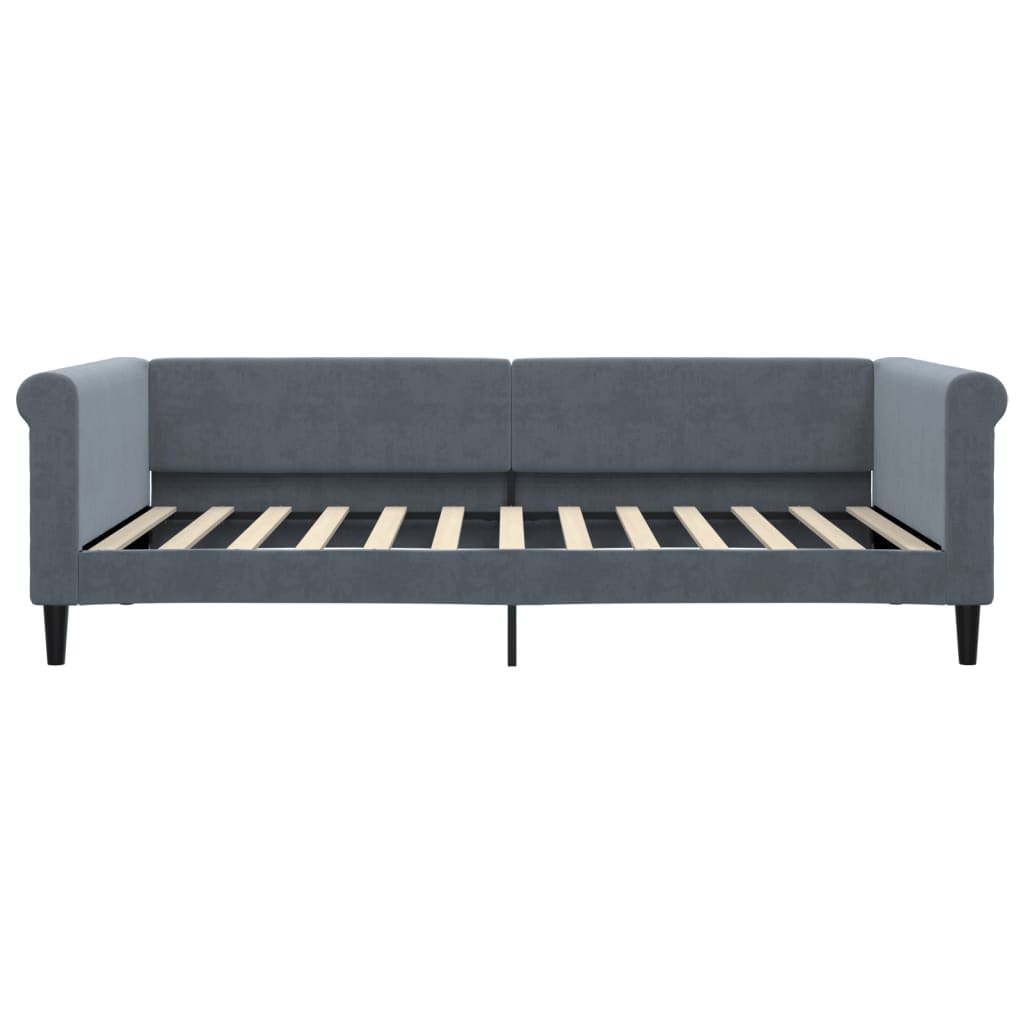 vidaXL Tagesbett Ausziehbar mit Schubladen Dunkelgrau 100x200 cm Samt