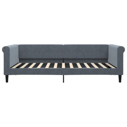 vidaXL Tagesbett Ausziehbar mit Schubladen Dunkelgrau 100x200 cm Samt