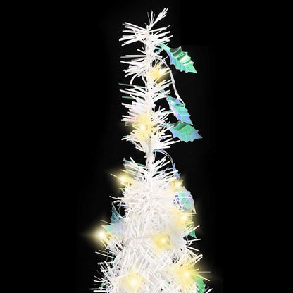 vidaXL Pop-Up-Weihnachtsbaum Künstlich 50 LEDs Weiß 120 cm
