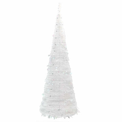 vidaXL Pop-Up-Weihnachtsbaum Künstlich 50 LEDs Weiß 120 cm