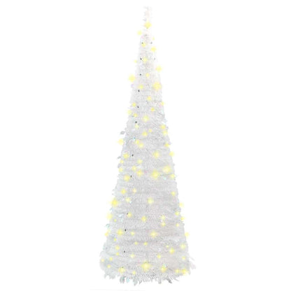 vidaXL Pop-Up-Weihnachtsbaum Künstlich 100 LEDs Weiß 150 cm
