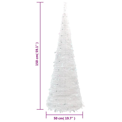 vidaXL Pop-Up-Weihnachtsbaum Künstlich 100 LEDs Weiß 150 cm