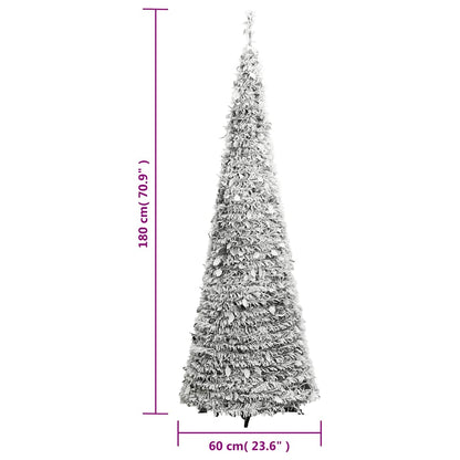 vidaXL Pop-Up-Weihnachtsbaum Künstlich Beschneit 150 LEDs 180 cm