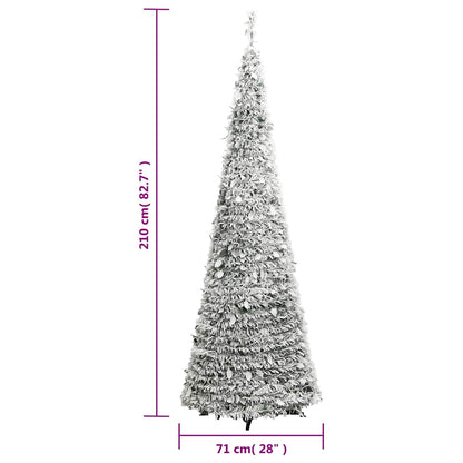 Pop-Up-Weihnachtsbaum Künstlich Beschneit 200 LEDs 210 cm