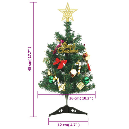 vidaXL Mini-sapin de Noël artificiel avec éclairage 20 LED 45 cm