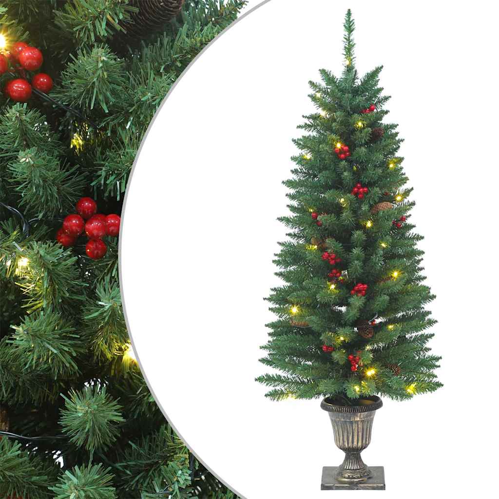 vidaXL Sapins de Noël artificiels 2 pcs 100 LED Vert 120 cm