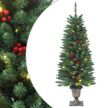 vidaXL Sapins de Noël artificiels 2 pcs 100 LED Vert 120 cm