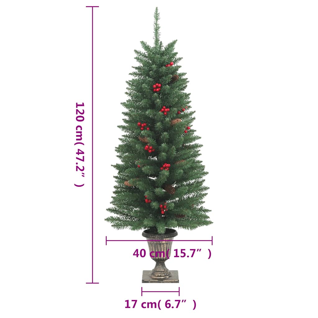 vidaXL Sapins de Noël artificiels 2 pcs 100 LED Vert 120 cm
