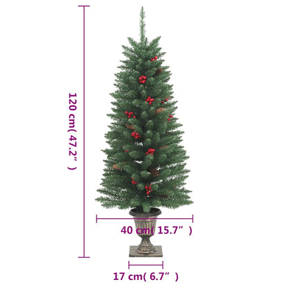 vidaXL Sapins de Noël artificiels 2 pcs 100 LED Vert 120 cm