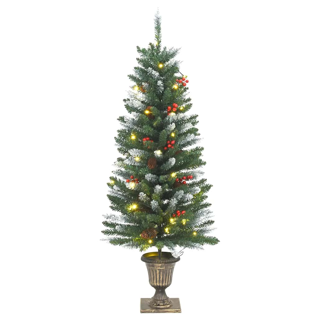 vidaXL Künstliche Weihnachtsbäume 2 Stk. 100 LEDs Grün und Weiß 120 cm