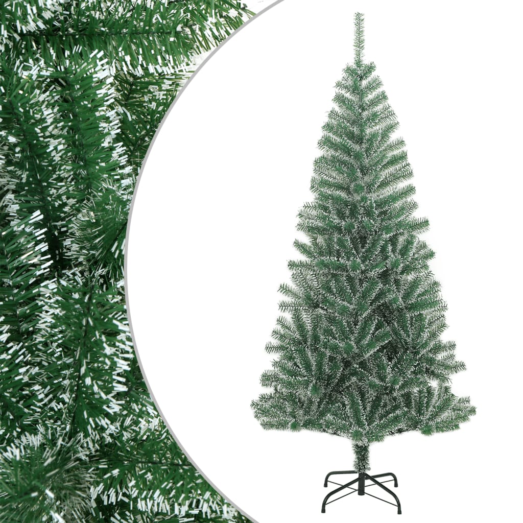 vidaXL Künstlicher Weihnachtsbaum Beschneit Grün 180 cm