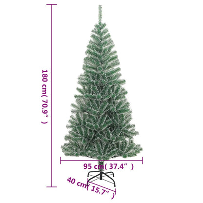 vidaXL Künstlicher Weihnachtsbaum Beschneit Grün 180 cm