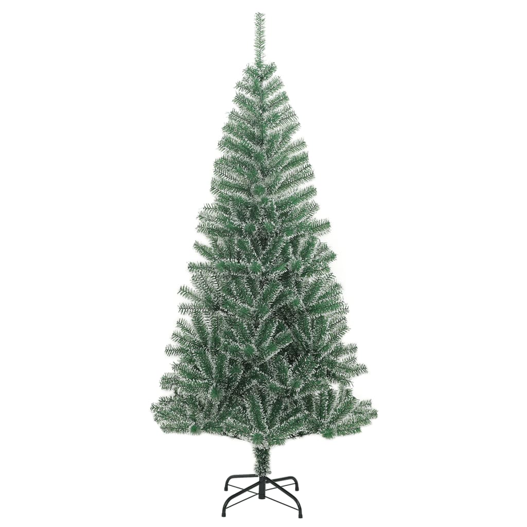 vidaXL Künstlicher Weihnachtsbaum Beschneit Grün 210 cm
