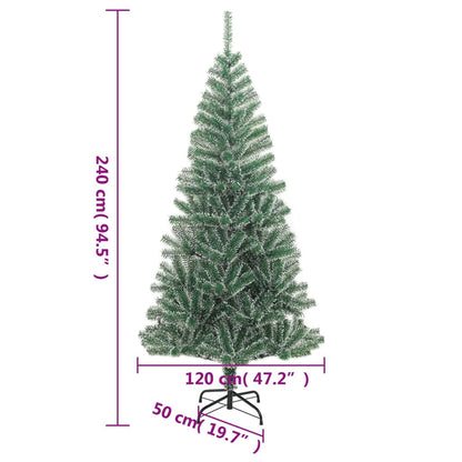 vidaXL Künstlicher Weihnachtsbaum Beschneit Grün 240 cm