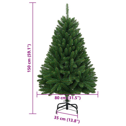 vidaXL Künstlicher Weihnachtsbaum Klappbar mit Ständer Grün 150 cm