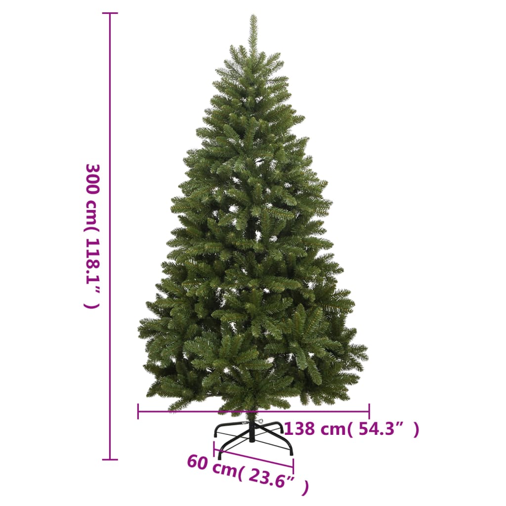 vidaXL Künstlicher Weihnachtsbaum Klappbar mit Ständer Grün 300 cm