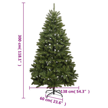 vidaXL Künstlicher Weihnachtsbaum Klappbar mit Ständer Grün 300 cm