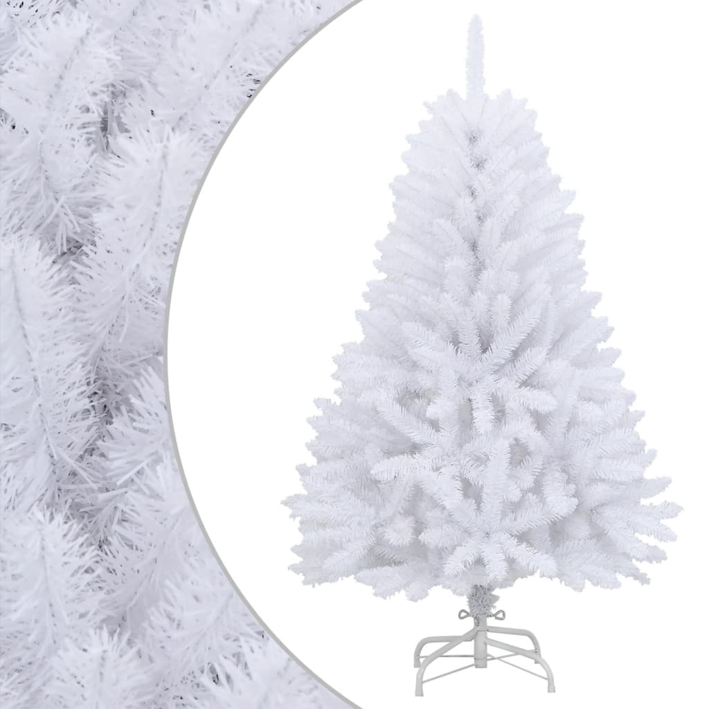 vidaXL Künstlicher Weihnachtsbaum Klappbar mit Ständer Weiß 120 cm