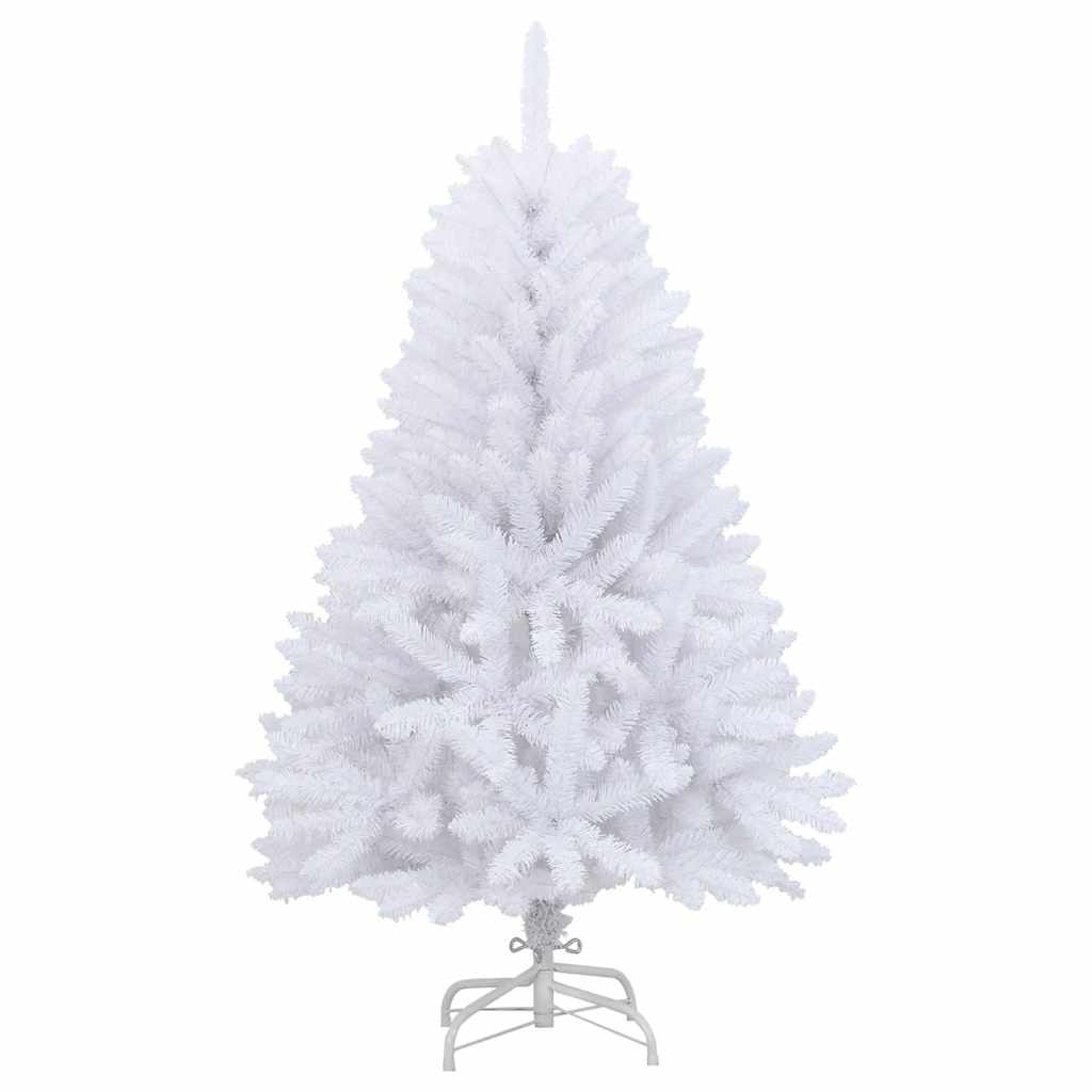 vidaXL Künstlicher Weihnachtsbaum Klappbar mit Ständer Weiß 120 cm