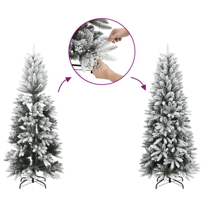 vidaXL Künstlicher Weihnachtsbaum Klappbar mit Ständer Weiß 120 cm