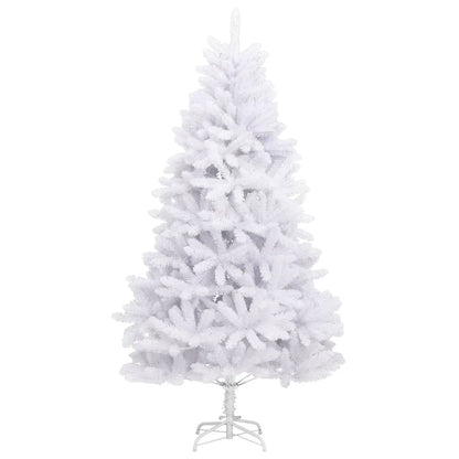 vidaXL Sapin de Noël artificiel pliable avec support blanc 210 cm