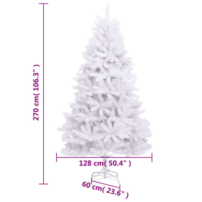 vidaXL Künstlicher Weihnachtsbaum Klappbar mit Ständer Weiß 270 cm