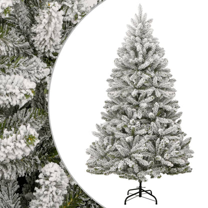 vidaXL Sapin de Noël Artificiel Pliant Enneigé 210 cm